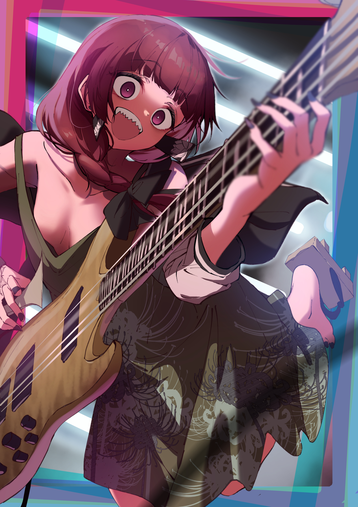 Kootee on bocchi the rock hiroi kikuri dress guitar no bra 1124414